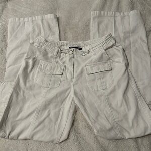 Brandy Melville White Kim Cargo Pants